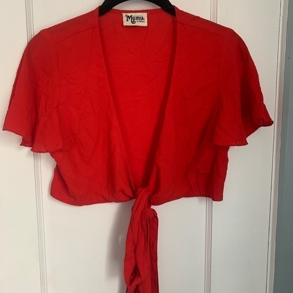 Show Me Your Mumu Wilson Tie Top in Bonfire Crisp (NWOT) - Picture 5 of 7